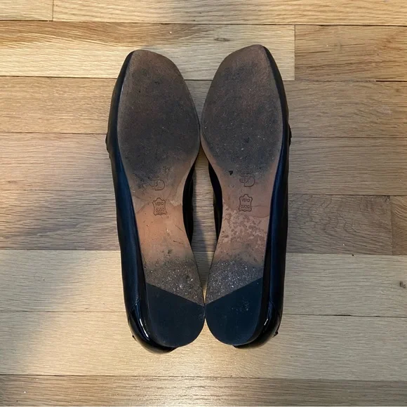 {Joan & David} Black Leather Loafers - size 9 - Picture 5 of 5